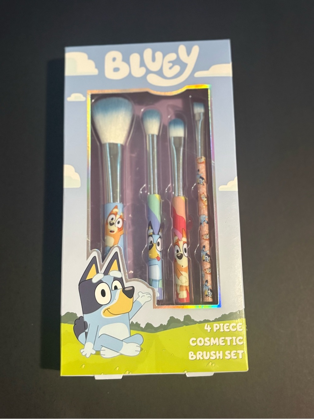 Bluey 4-Piece Makeup Brush Set - Blue Multicolor
